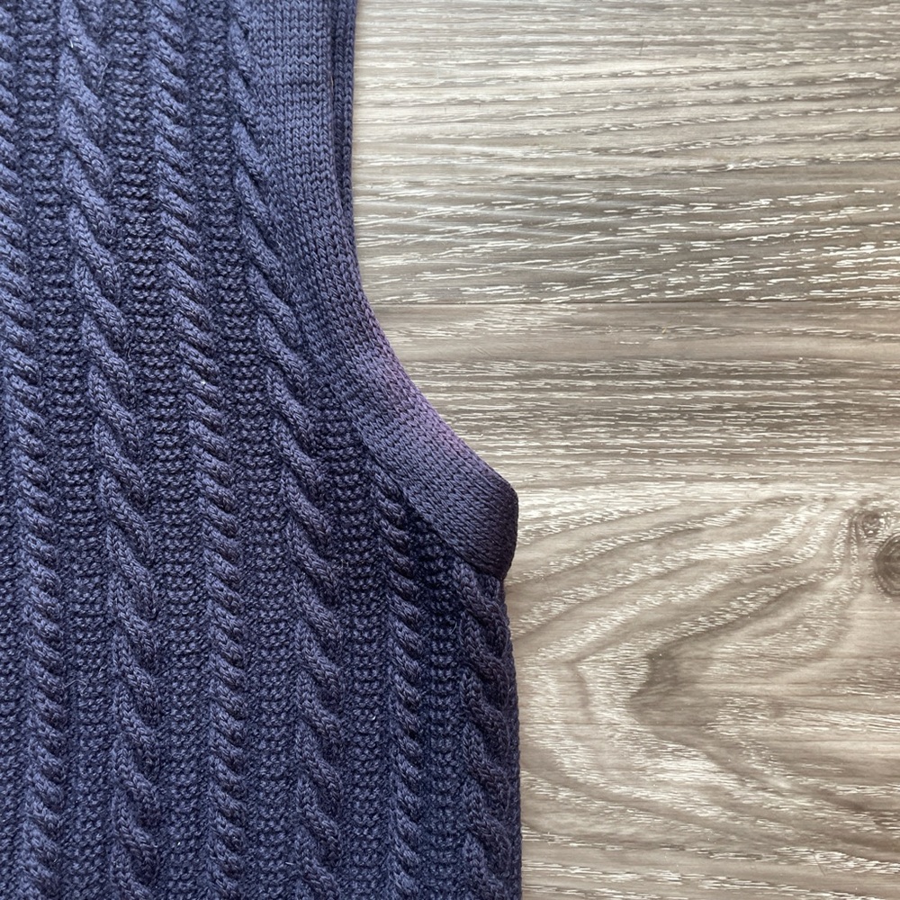 PENDLETON Cable Knit Vintage Vest. LARGE 100%pure virgin wool - Picture 6 of 11
